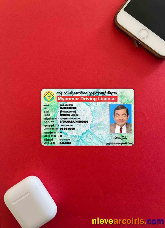 Myanmar driving license  photolook
